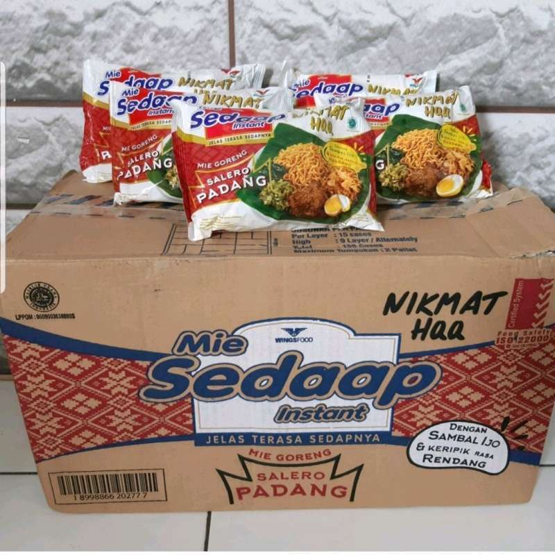 

Sedaap mie instan salero padang, 1 karton (40pcs)