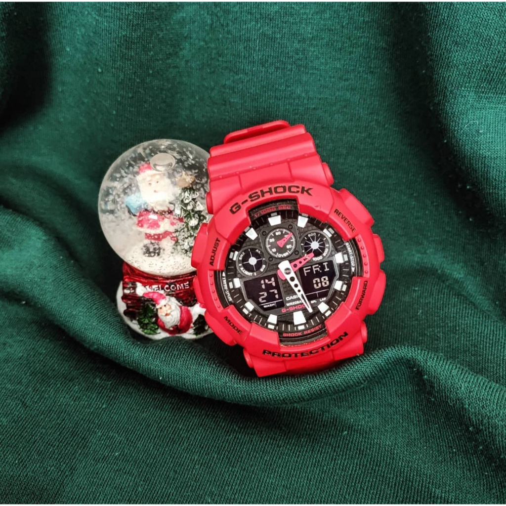 Jam Casio G-Shock G Shock GShock GA110 GA-100B-4A Red Series