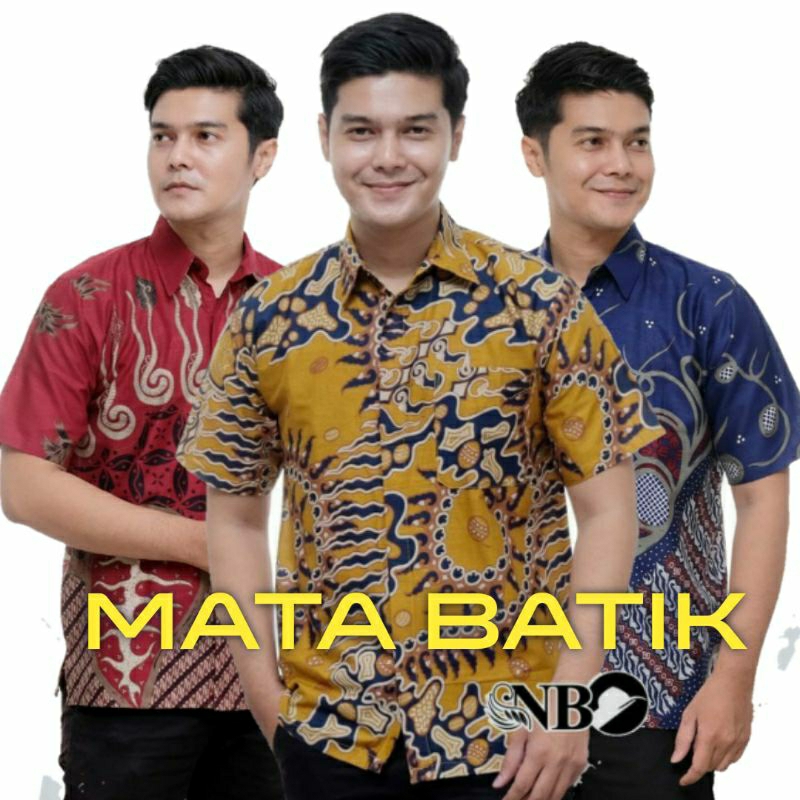 022 Zahira Batik HRB026 Kenongo Hem Kemeja Batik Pria Lengan Pendek