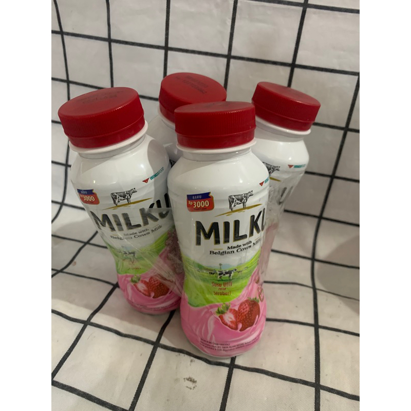 

Harga 4 botol Milku susu uht rasa strawberry / Milku / susu / uht / rasa / strawberry / stroberi / milk / made / with / belgian / cows / wingsfood