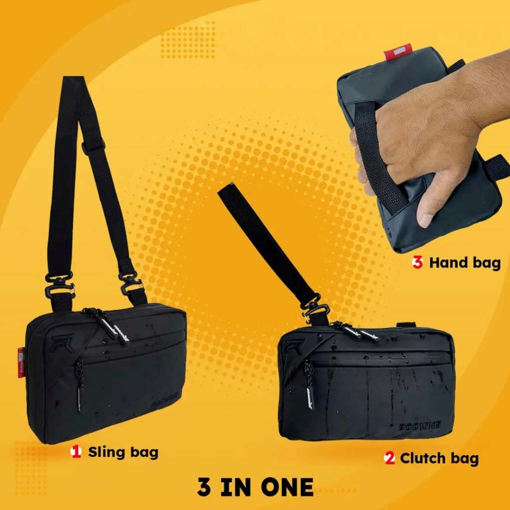 Handbag Cluth Bag Pria Wanita Slingbag Tangan Waterproof Tas Selempang Cowok Cewek Varo Waistbag Murah Kekinian