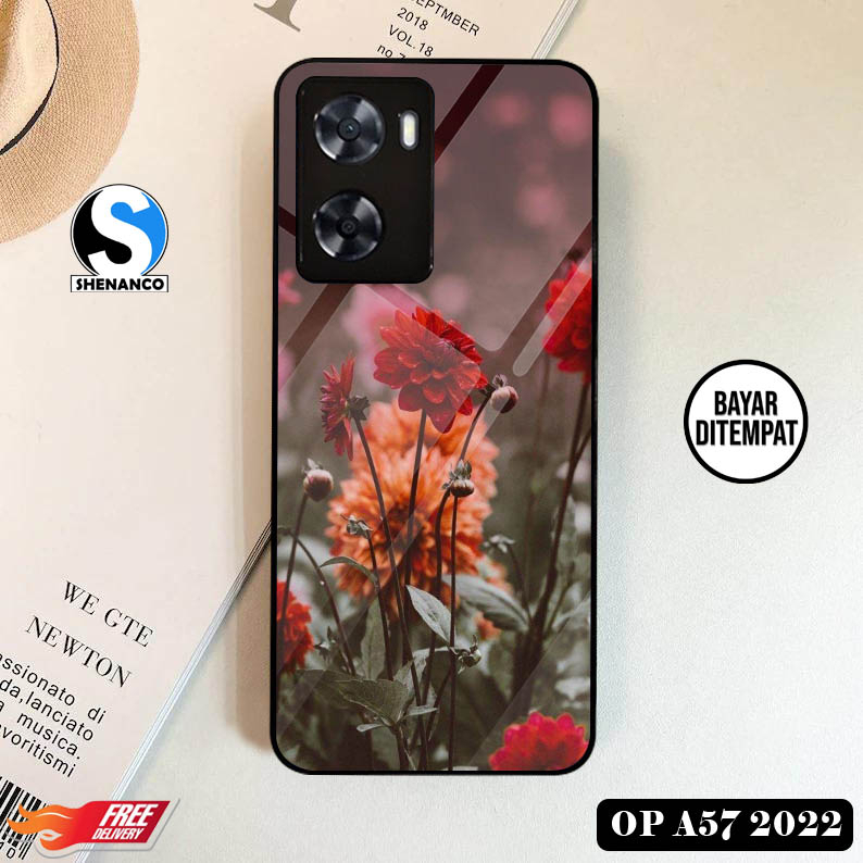 [COD]Promo Case Oppo A57 4G 2022 Gambar Wallpaper Bunga Aesthetic Casing Hp Bisa Type Lain Desain Ke