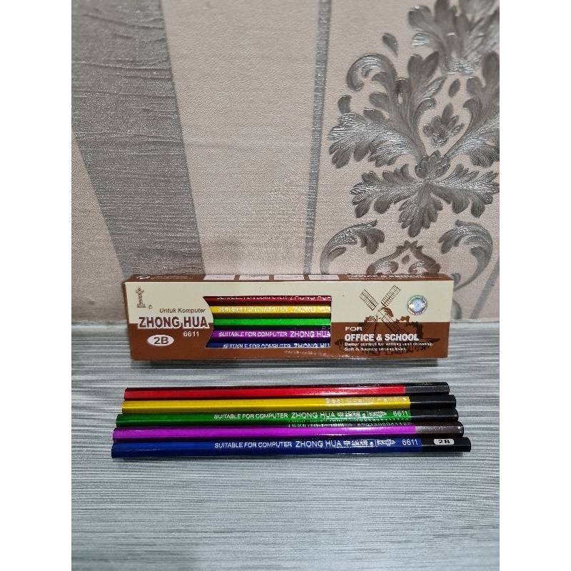 

PENSIL KAYU 2B JOYKO / 2B ZHONG HUA / PENSIL COMPUTER / PENSIL UJIAN