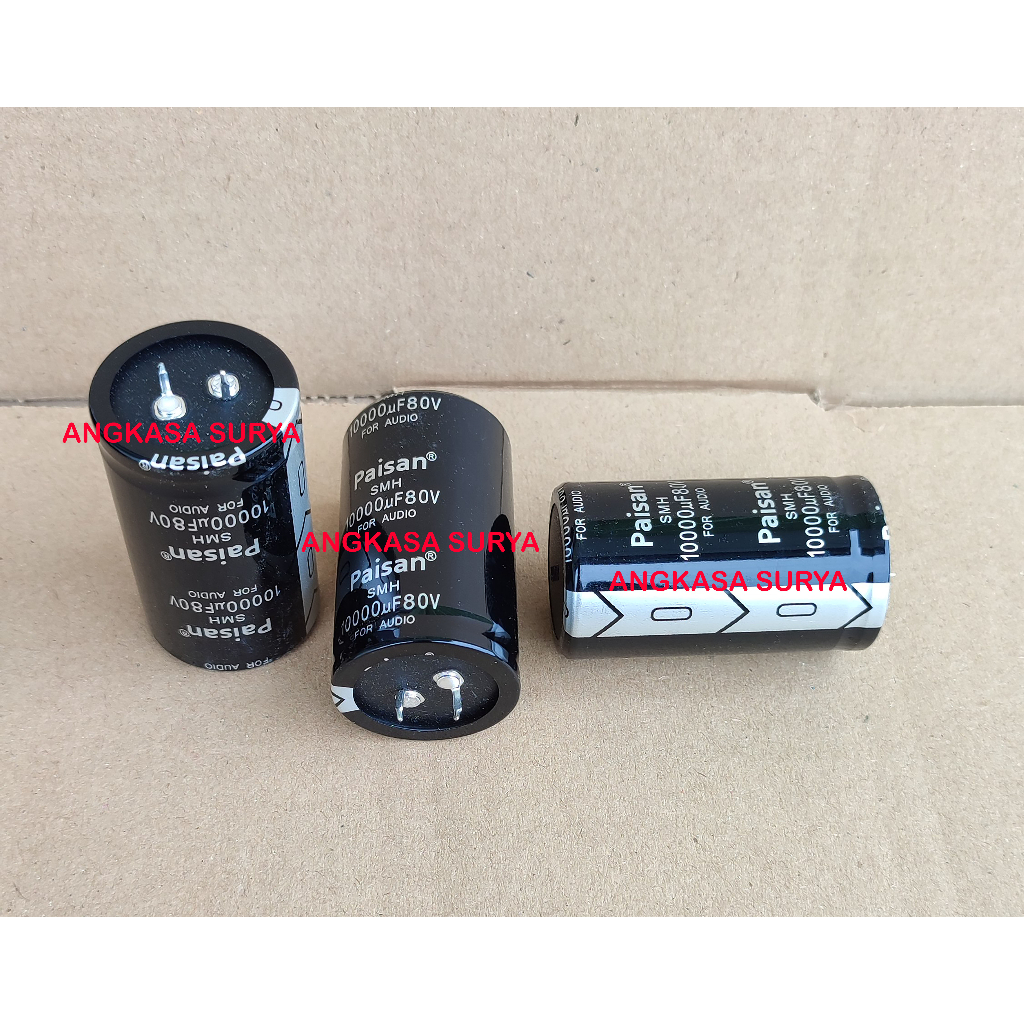 Elco PAISAN 10000uF 80v SMH Capasitor /  Kapasitor PAISAN 10000 uf 80 v for Audio