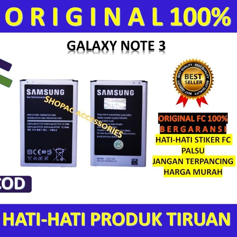 BATERAI SAMSUNG GALAXY NOTE 3 SEIN N9000 N9005 N9006