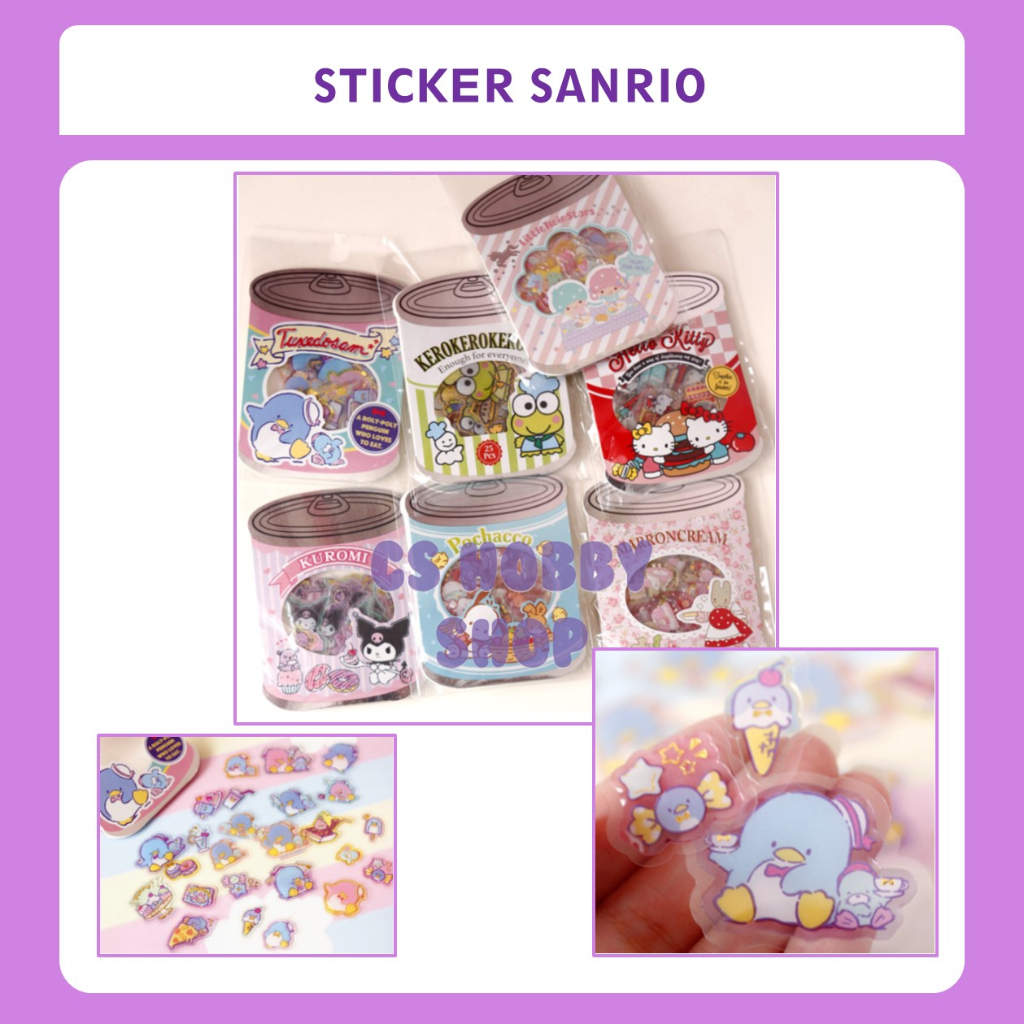 Stiker Sanrio Model Kaleng Cinnamoroll My Melody
