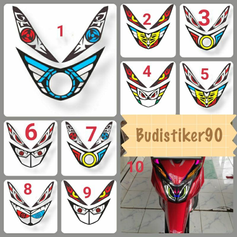 Stiker lampu depan + seinnya  beat new / beat street