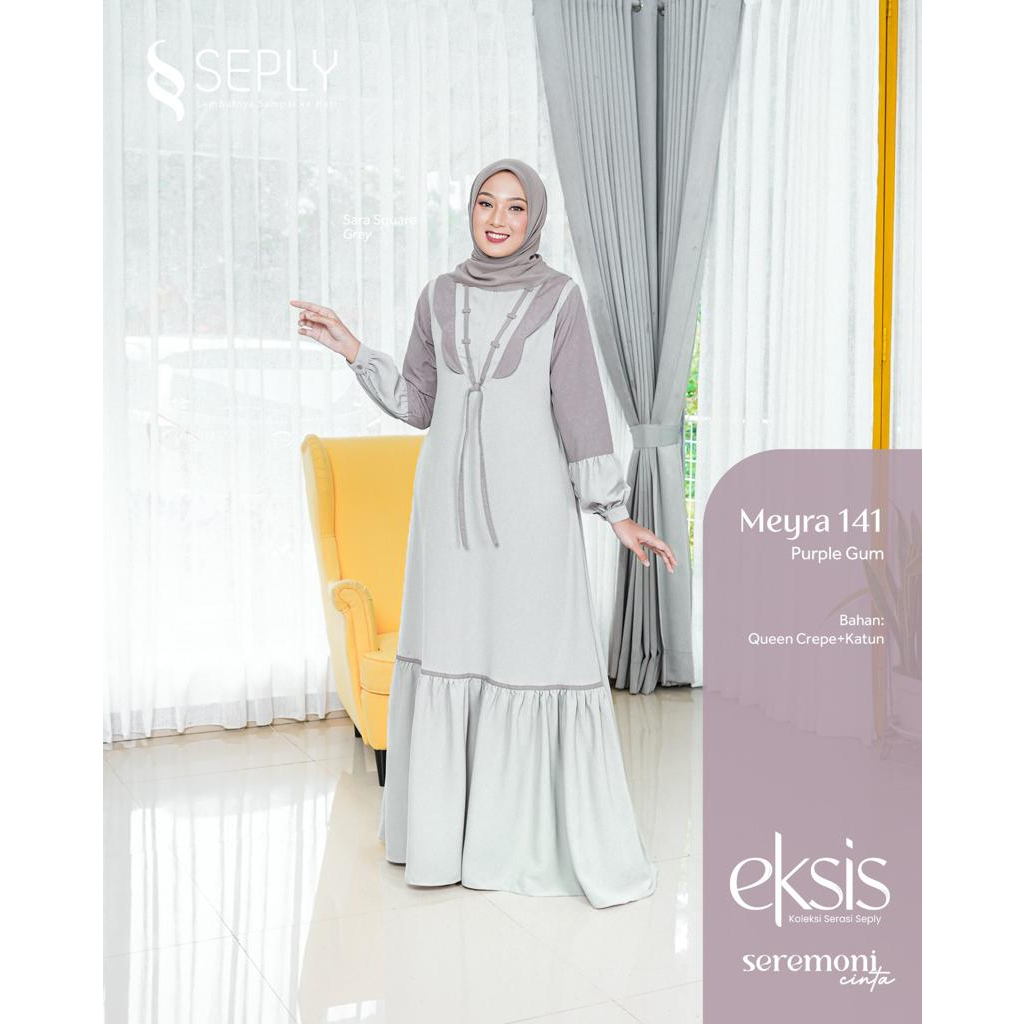 GAMIS TERBARU / SEPLY / MEYRA 141 PURPLE GUM || READY STOCK || SIAP KIRIM