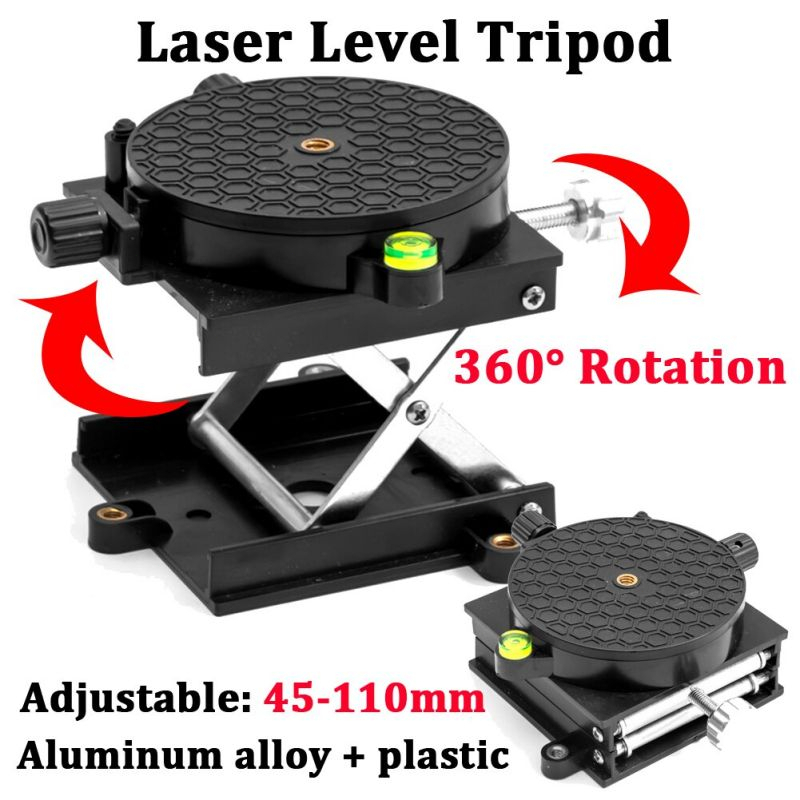 Adapter Laser Level 360° Ukuran 1/4 Inch Bracket Dudukan Laser Level Dapat diangkat Bracket Dudukan Untuk Laser Level