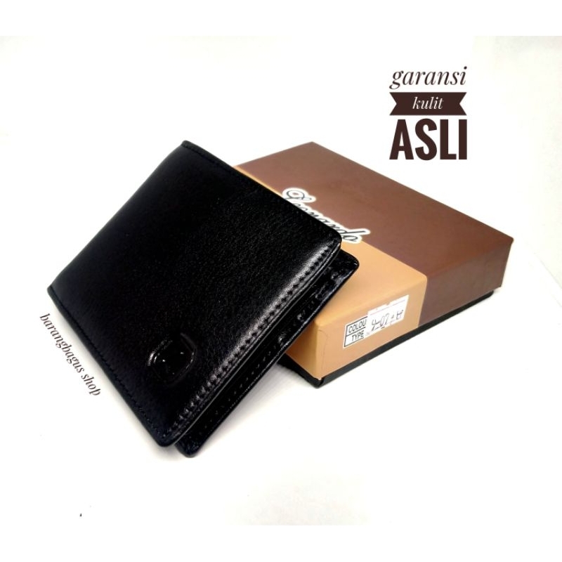 Dompet kulit asli pria Leonardo model kulit halus