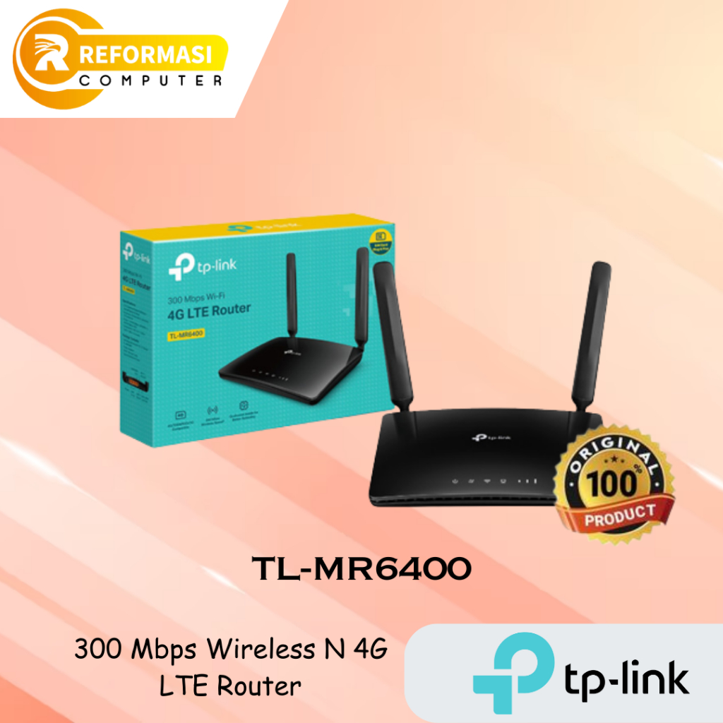 TP-Link TL-MR6400 300Mbps Wifi N 4G LTE Router build-in 4G LTE modem