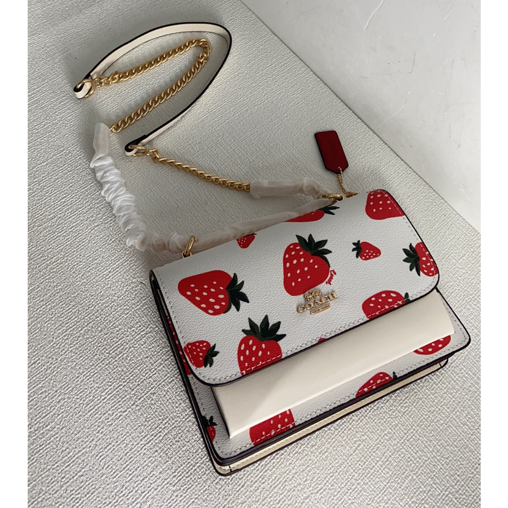 Coach 333 CH161  Strawberry Organ Bag Shoulder Bag Crossbody Bag  fqb