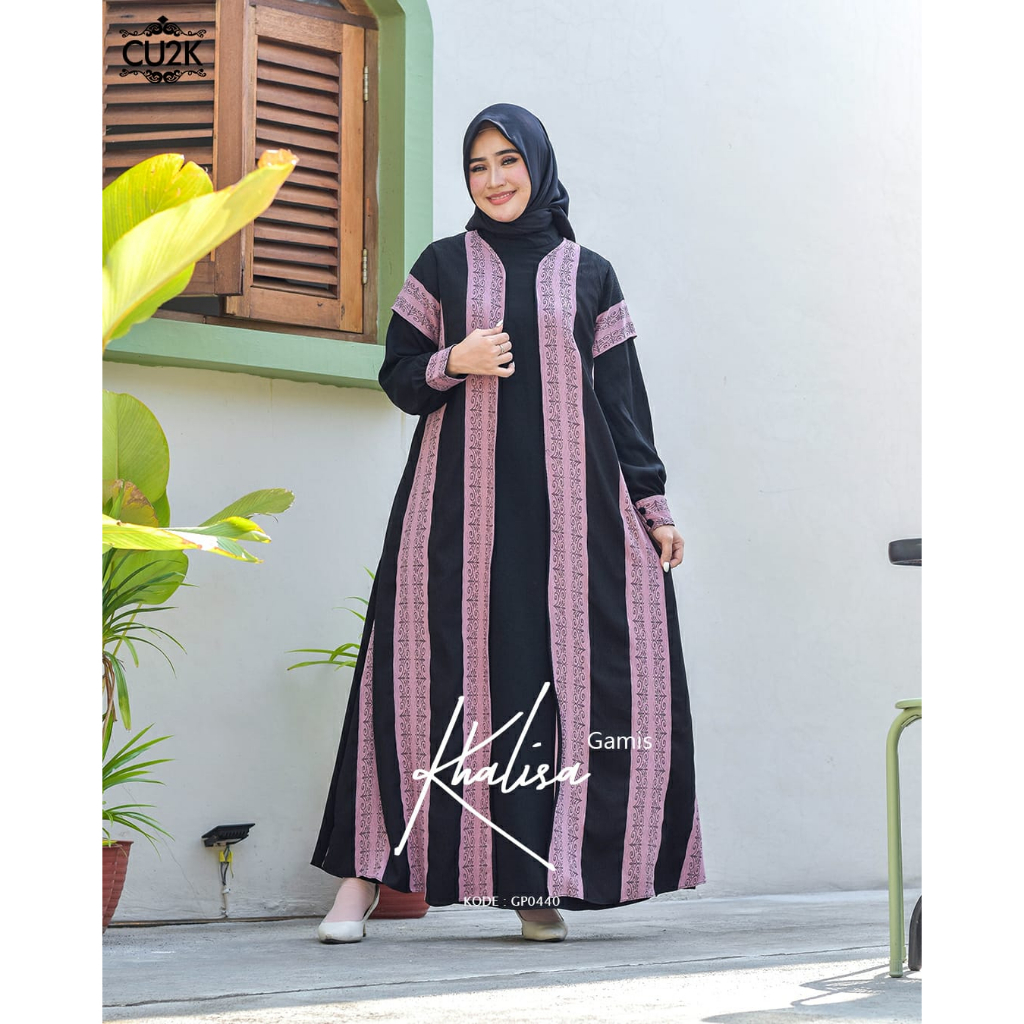 CU2K Fashion Gamis Khalisa - Gamis Abaya Wanita Premium