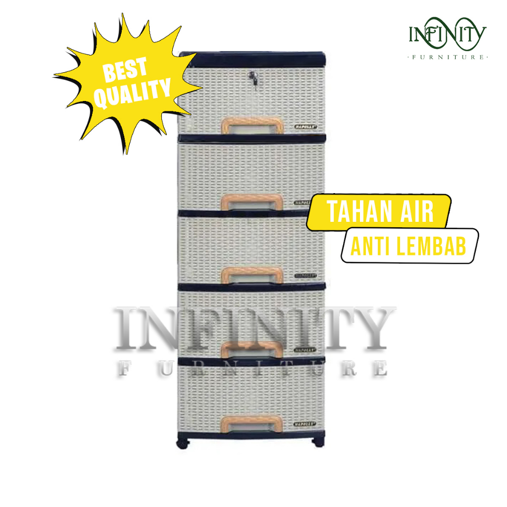 Napolly Lemari Plastik 5 Pintu SRS 5 AK1