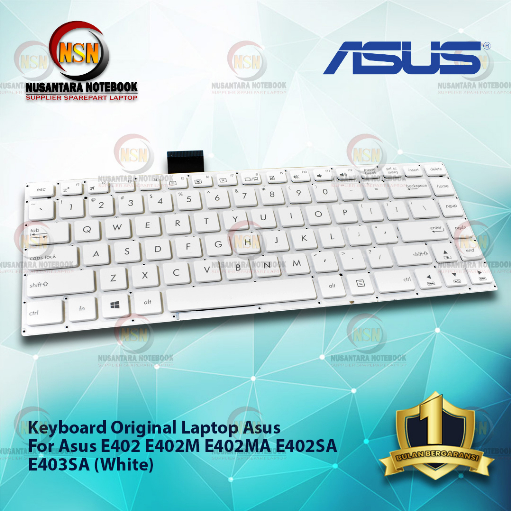 Keyboard Laptop Asus E402 E402M E402MA E402SA E403SA - Putih White