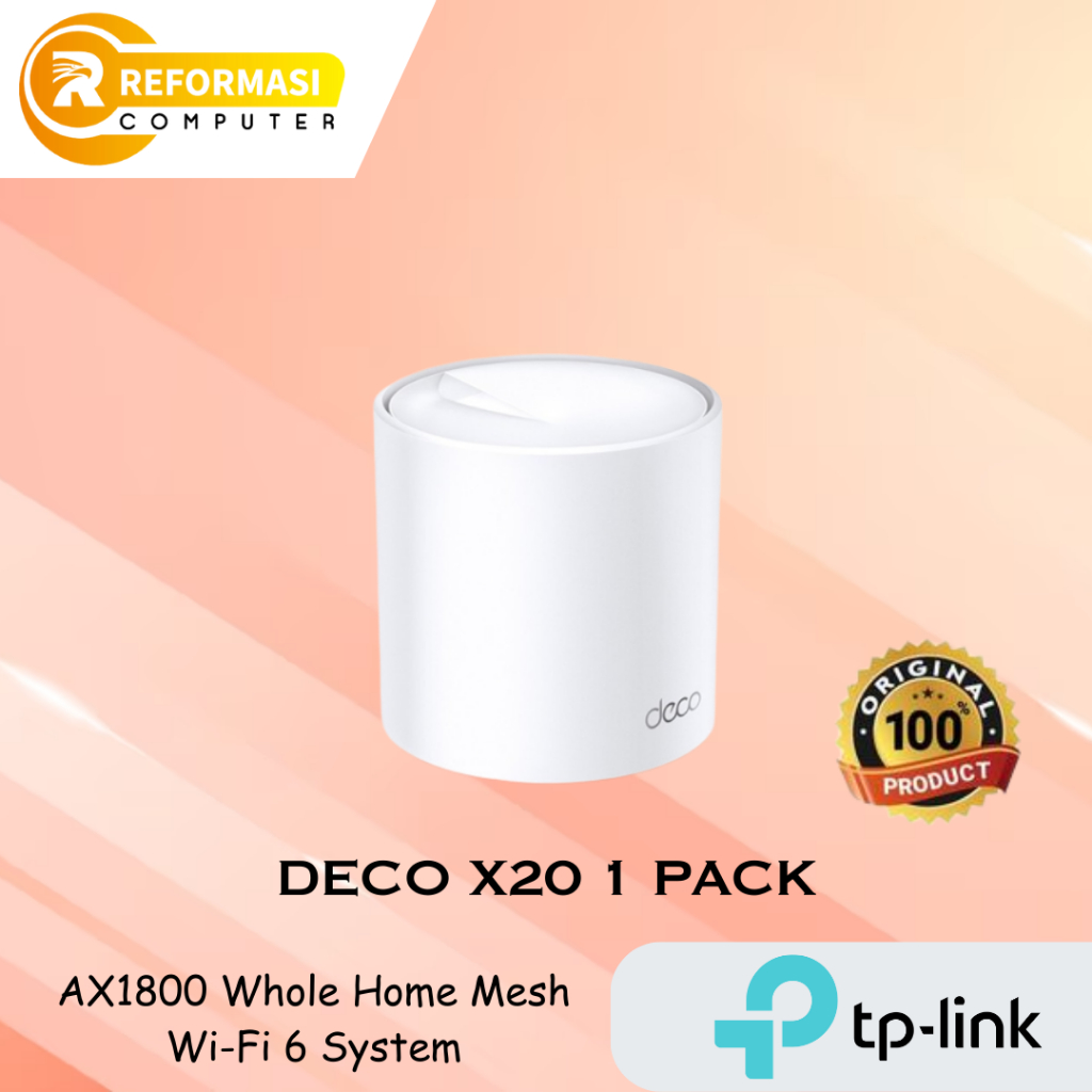 DECO X20 1 PACK AX1800 Whole Home Mesh Wi-Fi 6 System TP-LINK