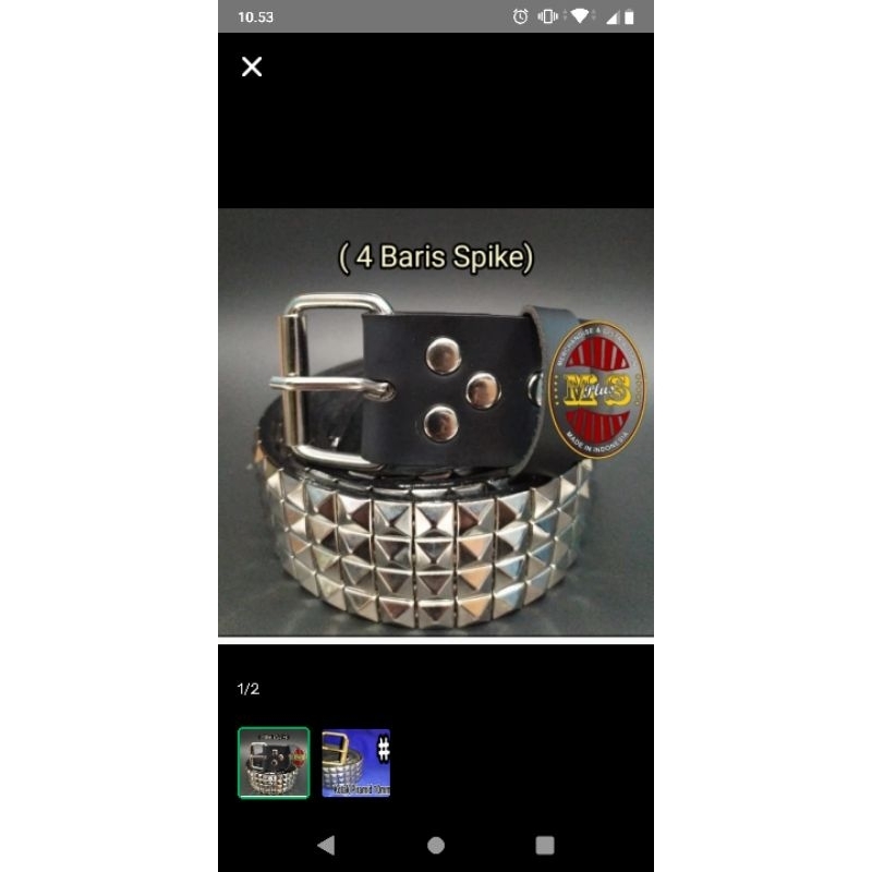 Belt spike punk / Gesper spike punk / Ikat pinggang pria  / gesper spike piramid
