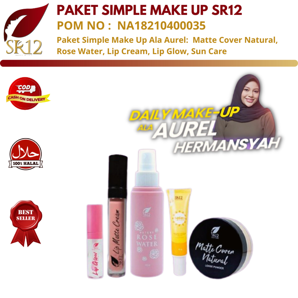 Paket Make Up Lengkap Halal Bpom Paket Skincare Set Kecantikan Paket Perawatan Wajah SR12 Ala Aurel