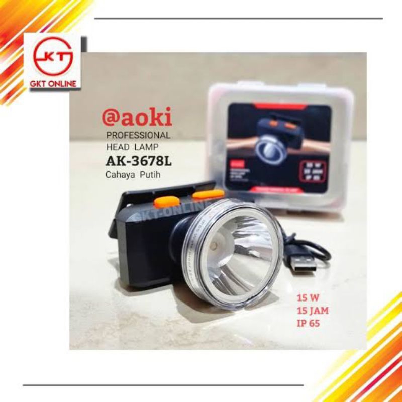 senter kepala led aoki 15w 3678/ senter kepala aoki led 15 watt 3688