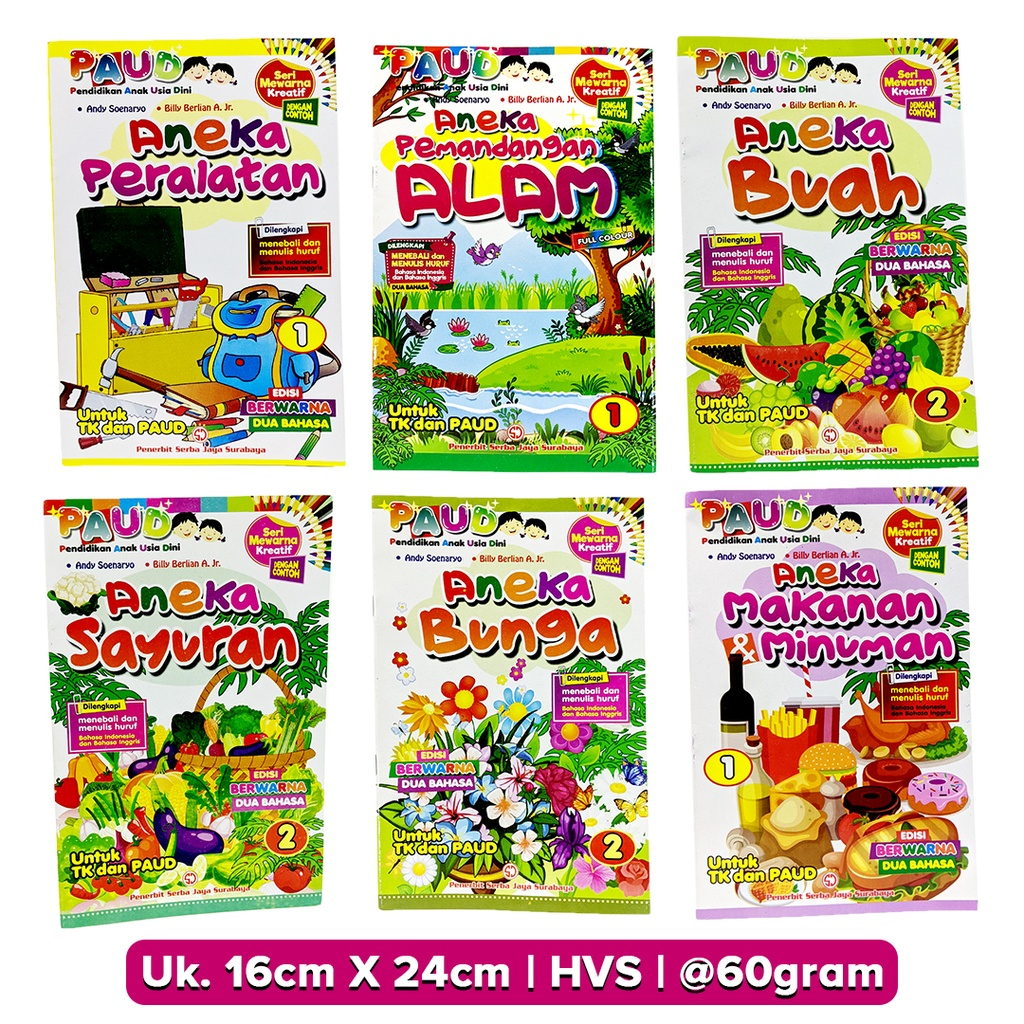 

Buku PAUD Seri Mewarnai Kreatif / Buku Belajar Menulis / Membaca