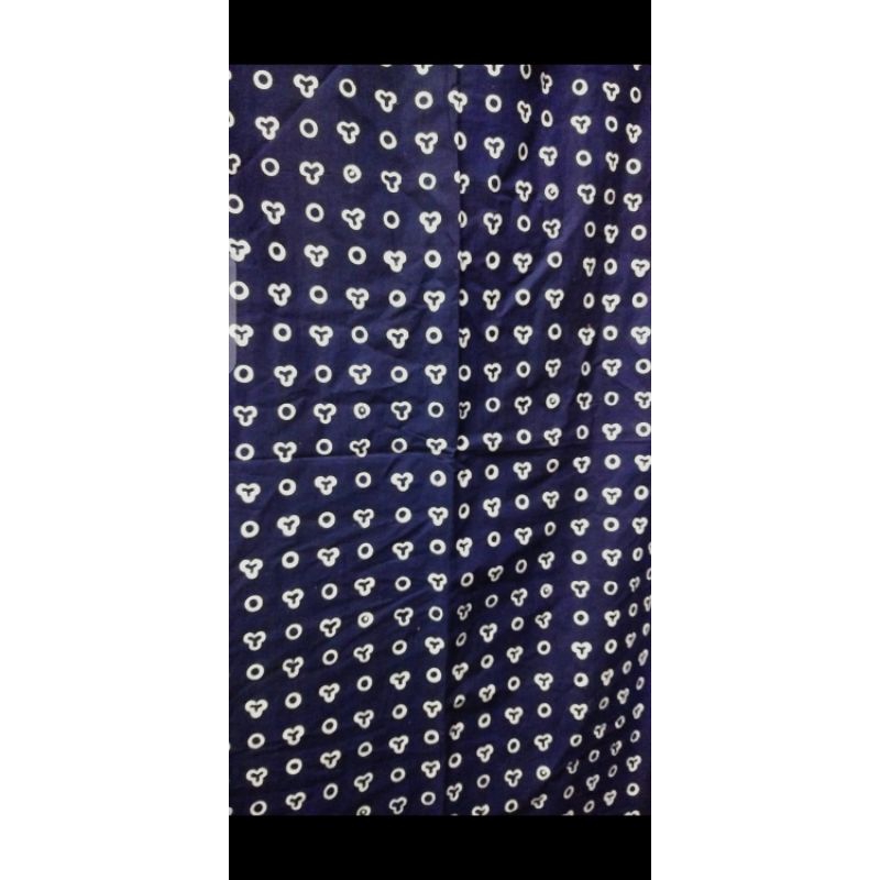 kain batik jumputan biru donker/navy