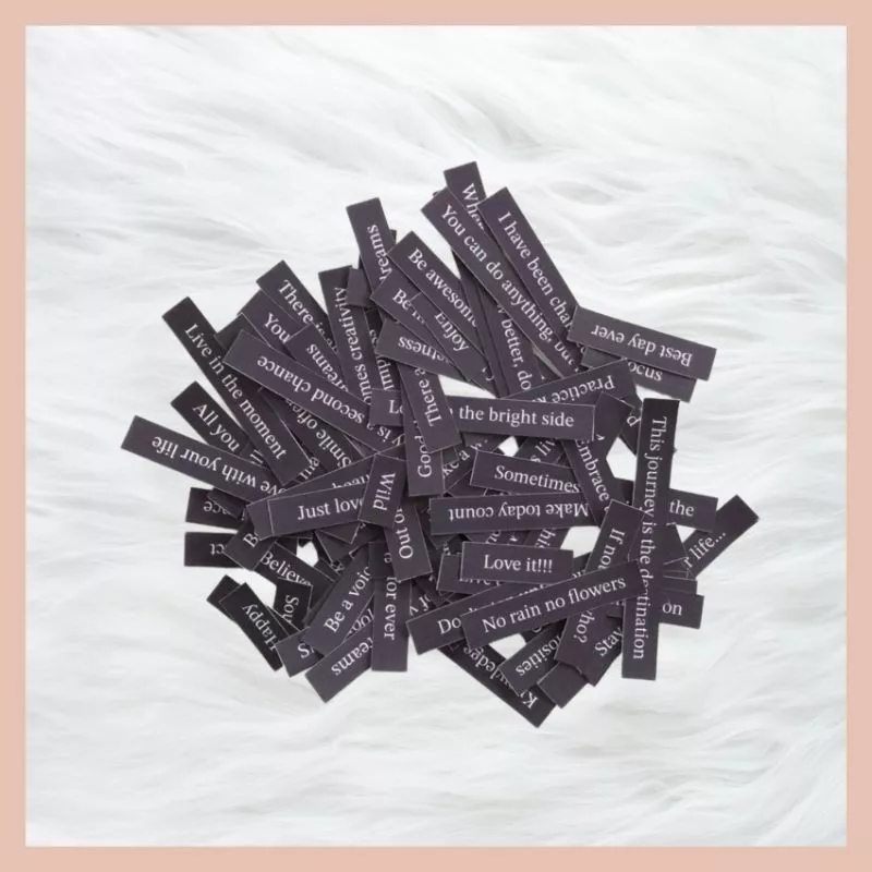 

[KICY] Stiker Deco B&W WORDS Stiker Kata-kata Stiker HVS Dekorasi Scrapbook Journal Notebook DIY