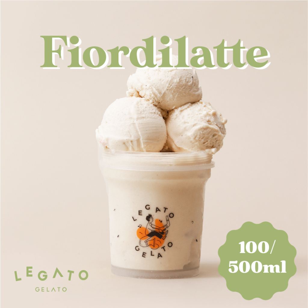 

LEGATO GELATO - Fior DiLatte Pint 500 mL Cup 100 mL Ice Cream Gelato Dessert Es Krim Eskrim 500mL 100mL Frozen Cemilan Creamy Fresh Sweet Manis Refreshing Murah