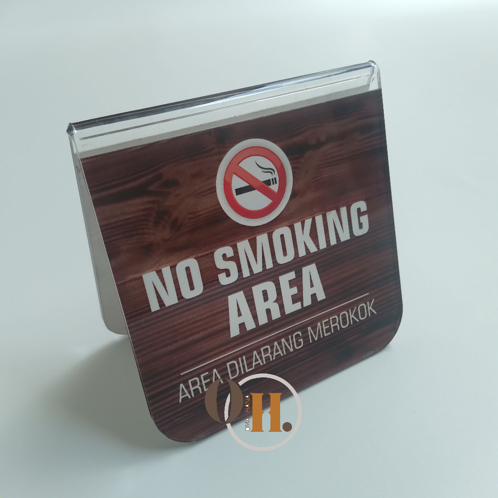 

Akrilik Lipat No Smoking Area - Akrilik Dilarang Merokok