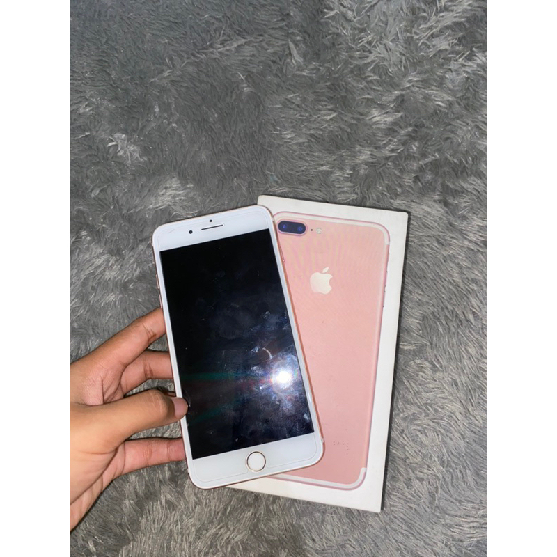iphone 7 plus 32gb rosegold garansi inter seccond