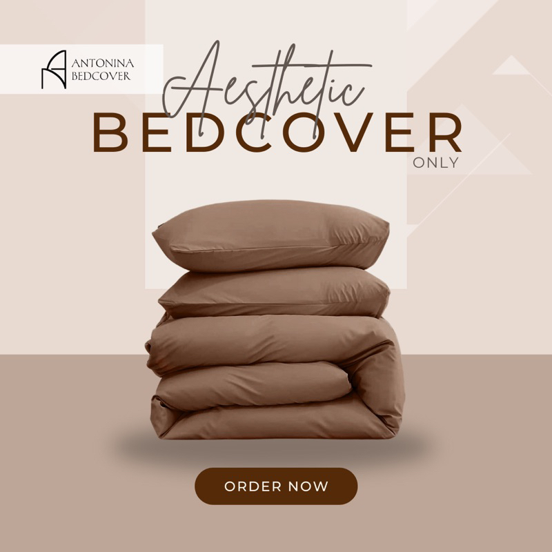 Selimut / Bedcover Tanpa Sprei Beige Cream Perlengkapan Rumah Kamar Tidur Bed Cover 160x200 Badcover