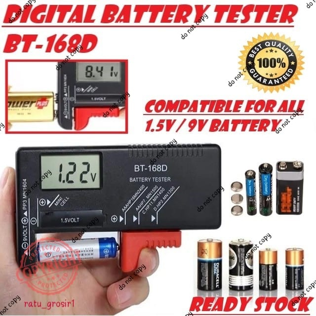 Alat Tester Baterai Universal Digital BT 168 D Alat Test Batere