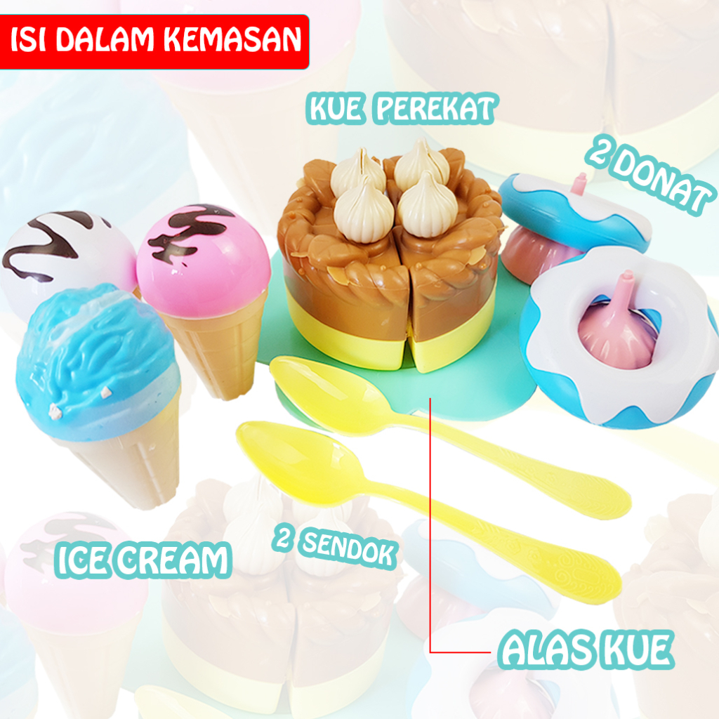 Mainan Anak Cake Trolly / Mainan Keranjang Kue Perekat YK62 ( YOGOBATA )