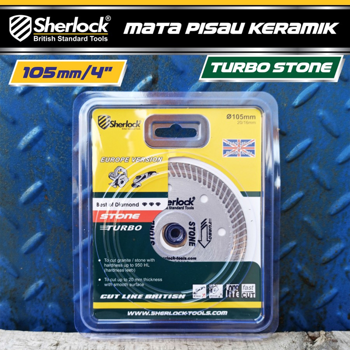 Diamond Wheel 4&quot; Sherlock Mata Pisau Potong Granite Turbo STONE