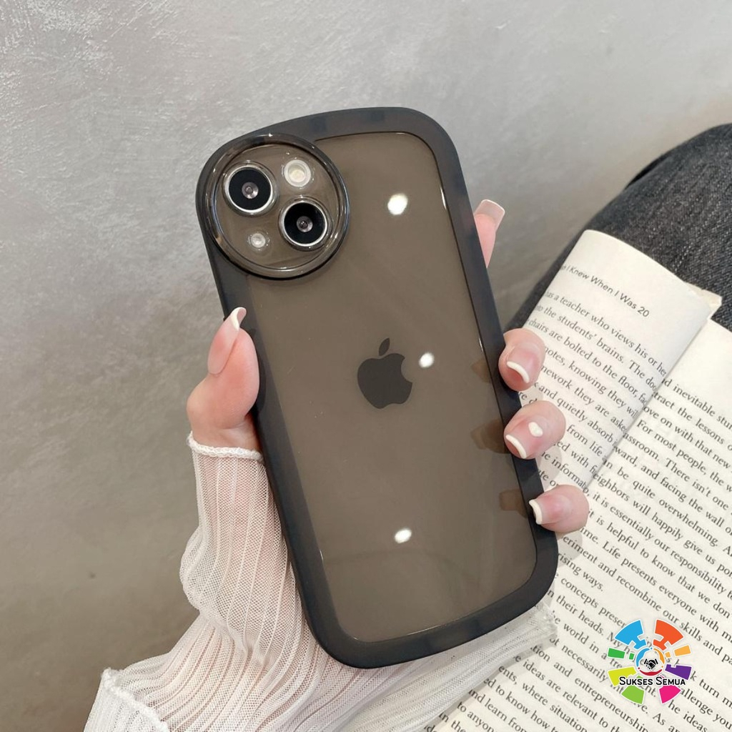 SOFTCASE CLEAR TRANSPARAN HITAM BENTUK OVAL FOR SAMSUNG A34 5G DII6159