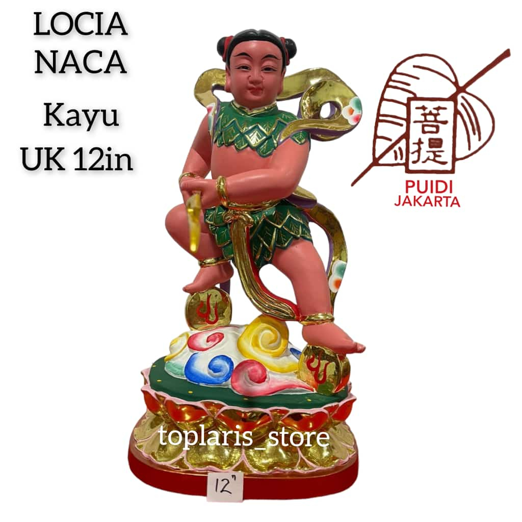 Patung Locia Naca Berdiri 12in Kayu
