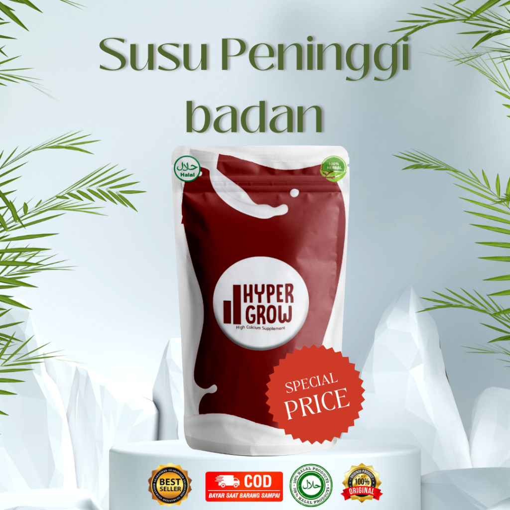 

HYPERGROW UP SUSU PENINGGI BADAN/OBAT PENINGGI BADAN SUSU TINGGI KALSIUM PENINGGI BADAN COD SUSU PENINGGI AMPUH - SUPLEMEN TINGGI BADAN REMAJA DAN ANAK ORIGINAL / PENAMBAH TINGGI TERLARIS SUSU