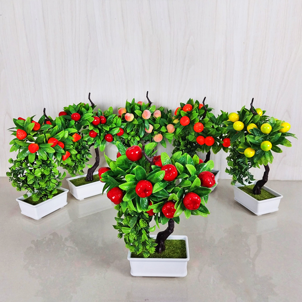 Tanaman Buah Hias Plastik Dekorasi Rumah Tanaman Hias Artificial Flowers Import Bunga Hias Murah PBP84