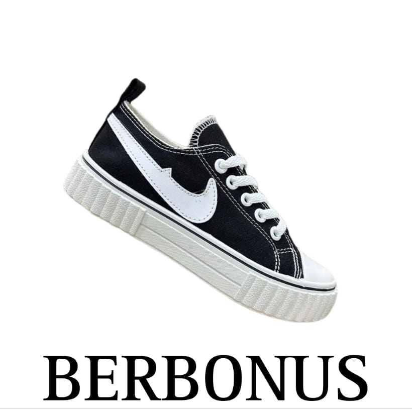 Sepatu SNEAKERS Sol Karet Lentur Bahan Kanvas Wanita Fashion 03