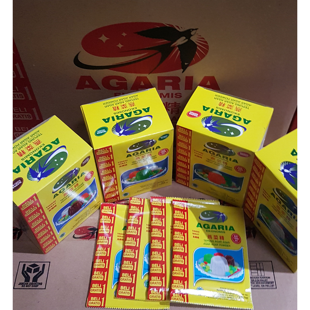 

Agaria Tepung Agar agar/pcs Swallow Rajawali (1PCS)