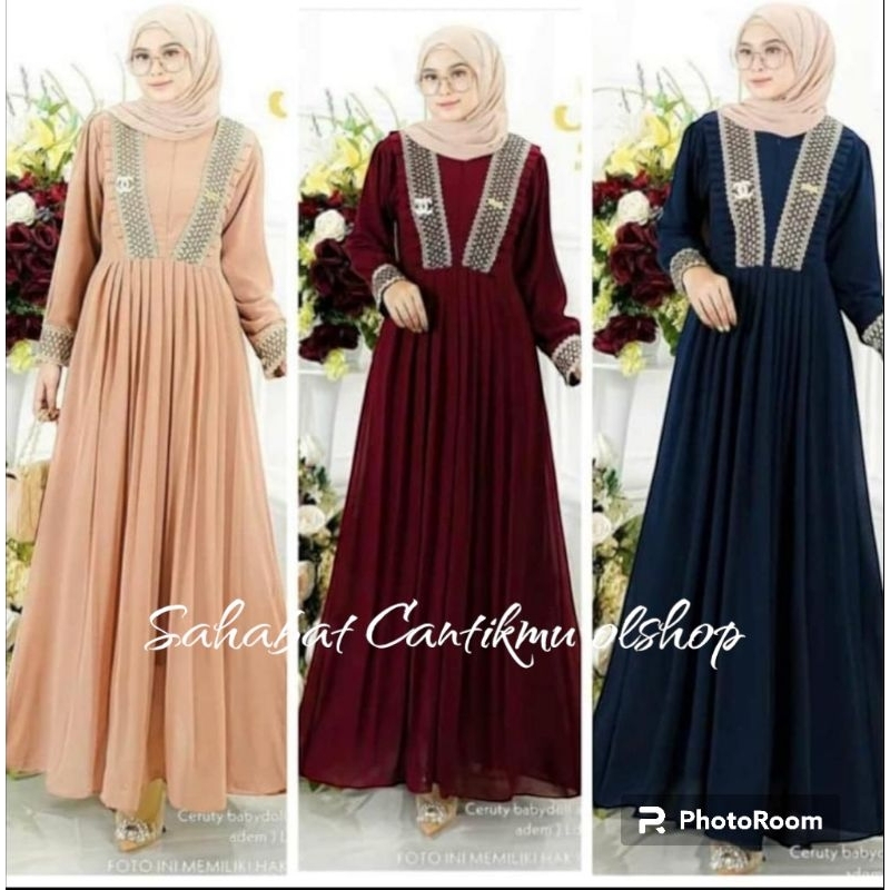 Gamis Camelia Full Furing