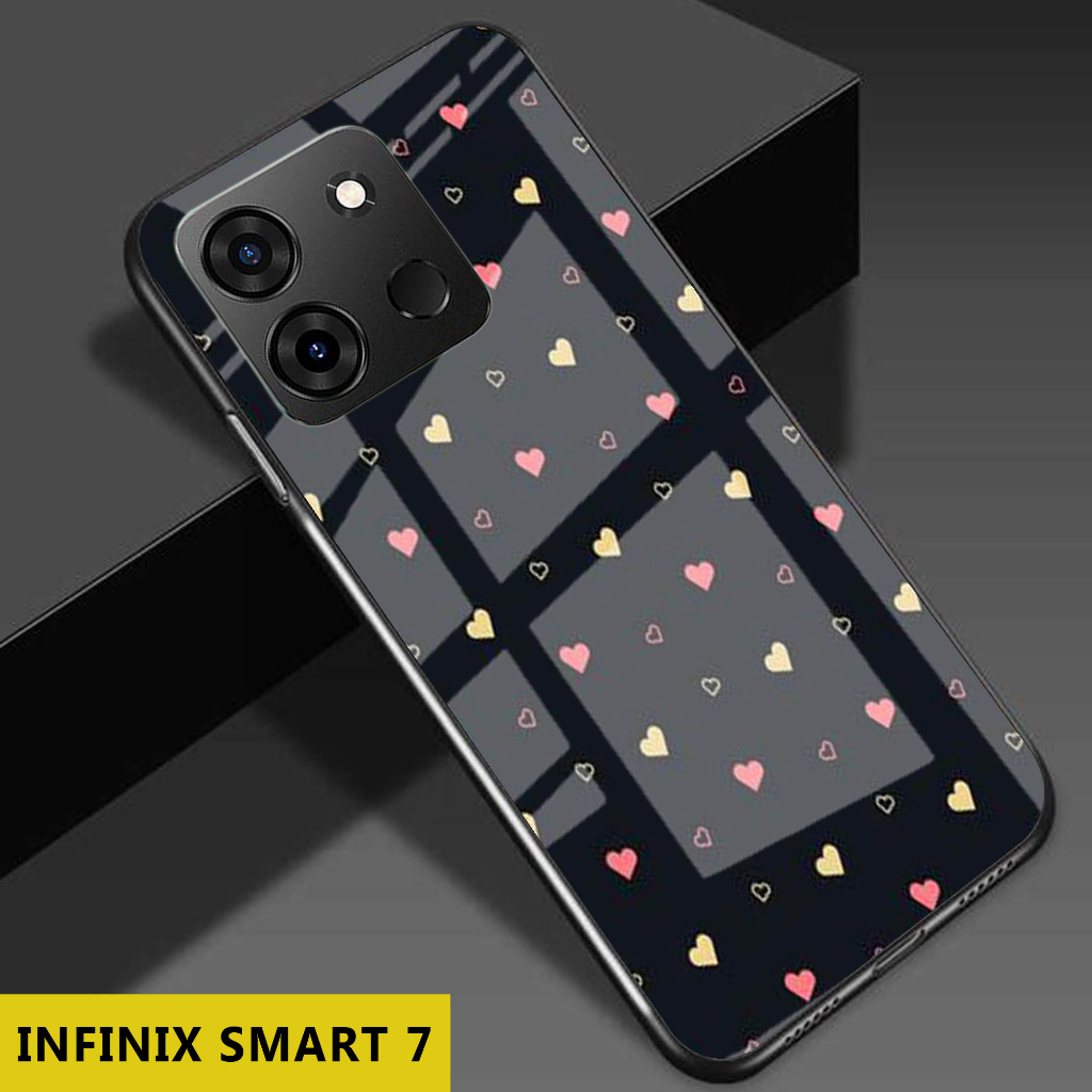 (S04) Case  Glass INFINIX SMART 7 - casing Terbaru handphone - INFINIX SMART 7  - pelindung handphon