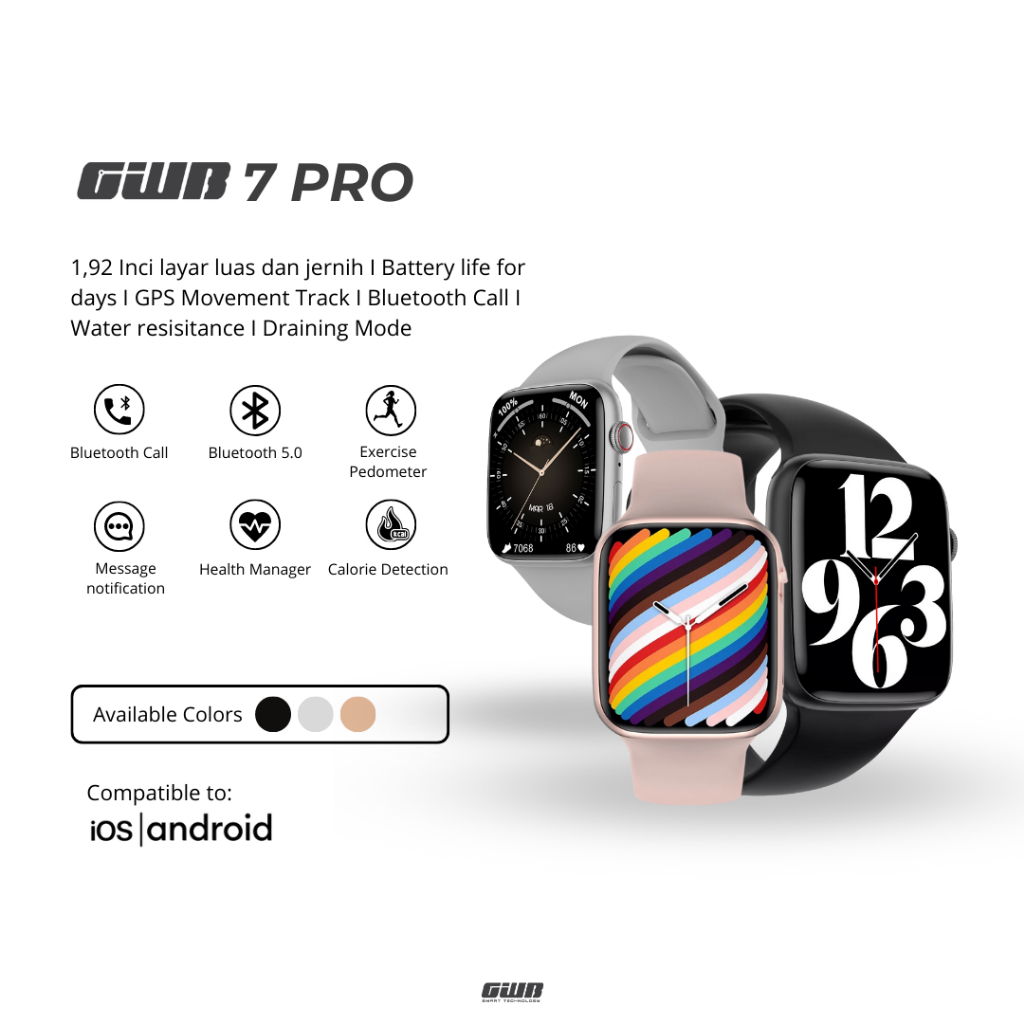 GWB -  8 PRO Premium Smartwatch Water resistant [FREE STRAP]