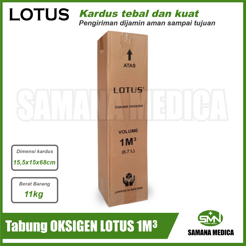 GOSEND ONLY - Tabung Oksigen LOTUS  Medis 1M3 isi Full Tanpa Troli - LOTUS Murah Promo