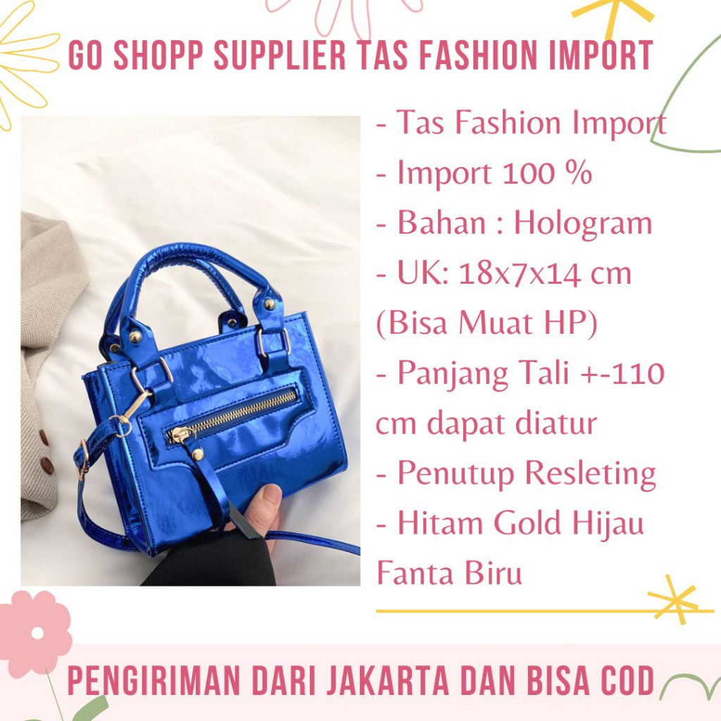 Tas Selempang Bahu Pesta Wanita Hologram Import Fashion Korea Terbaru - Shoulder Bag Kekinian SL91