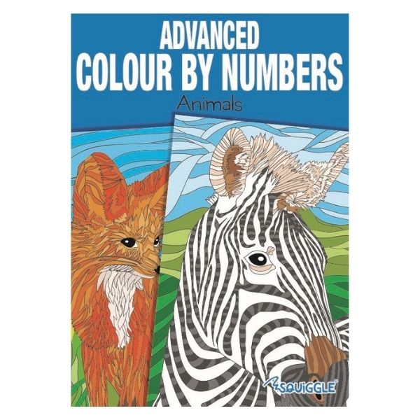 [Squiggle] UK Animals Adult Colouring Book By Numbers (Buku Mewarnai Dewasa) 32 pages