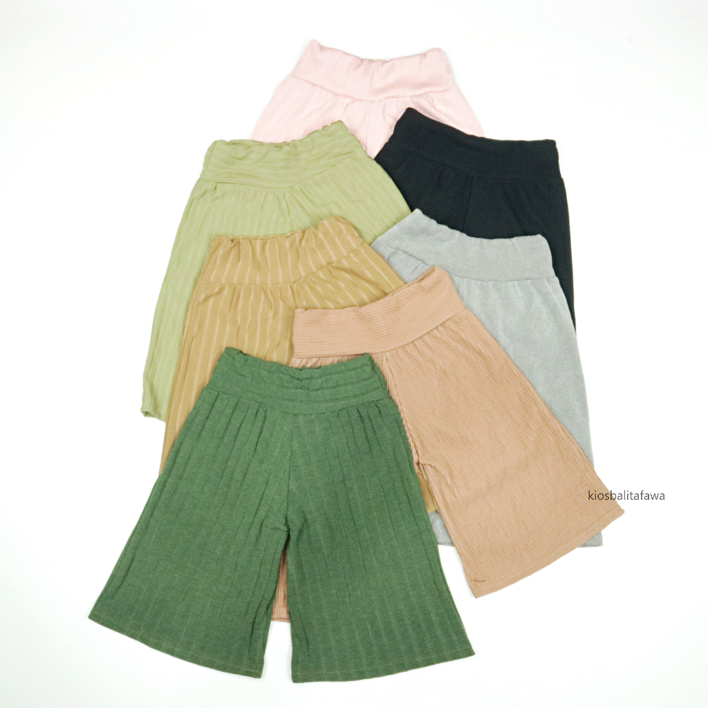 Kulot Jane uk 2-10 Tahun / Celana Polos 3per4 Anak Perempuan Bawahan Pendek Pants Harian Murah