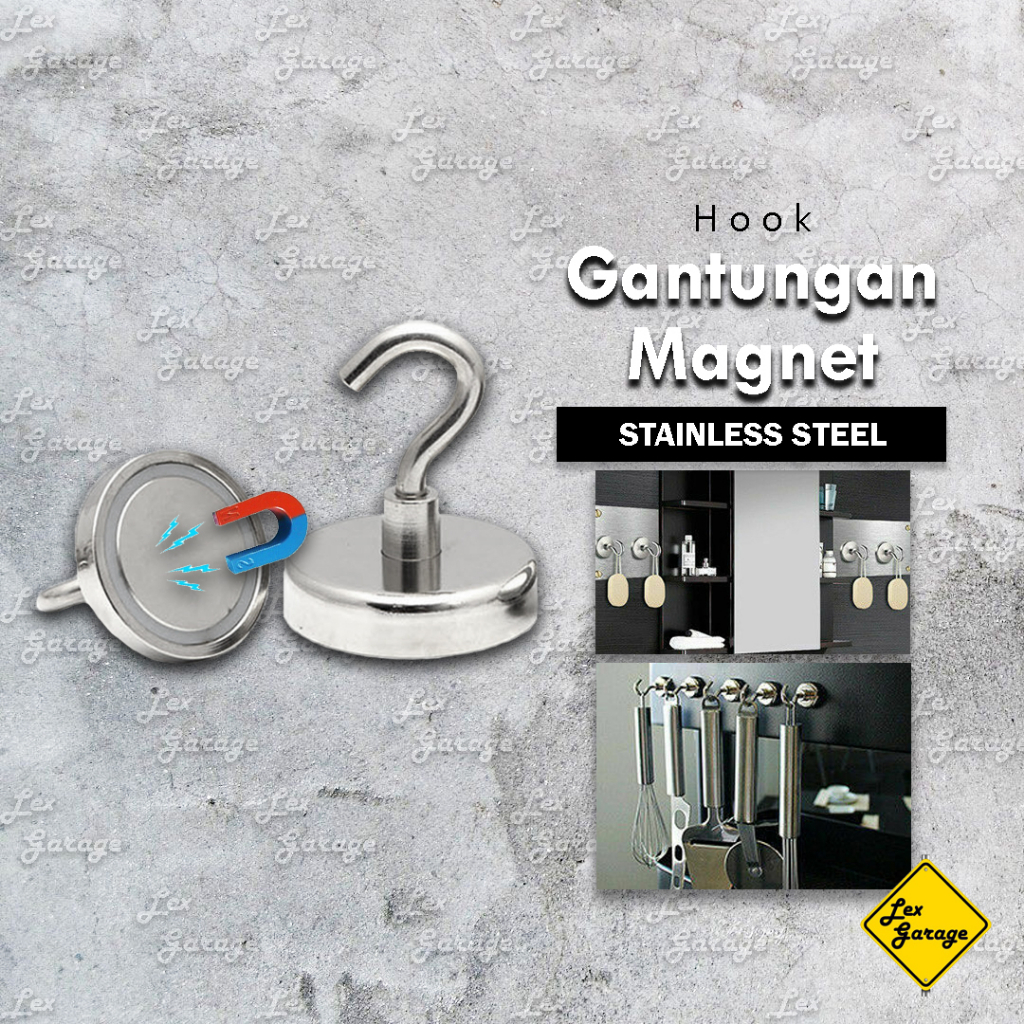 Gantungan Magnet Hook Neodymium Kaitan Cantolan Strong Magnetic Magnet