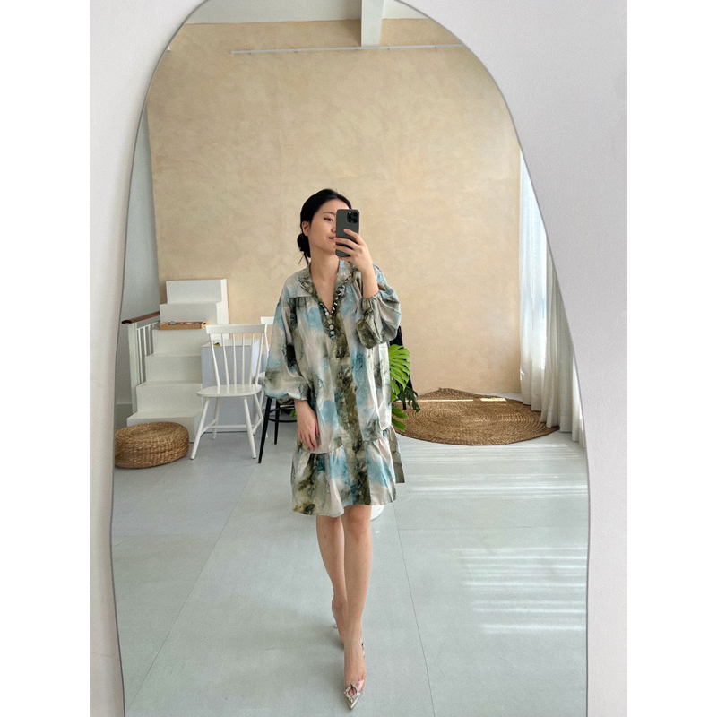 Calla Dress Bumil Busui Dress Korean Ruffle Mini Dress