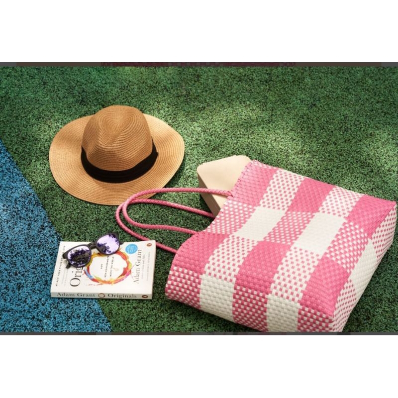 TAS JALI GARIS DUA/JALI LINE 2/TAS ANYAM JALI 2 GARIS/TOTE BAG JALI