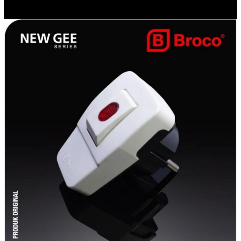 STEKER SAKLAR LAMPU BROCO colokan + lampu